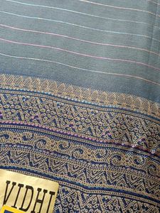 Printed Blue Saree