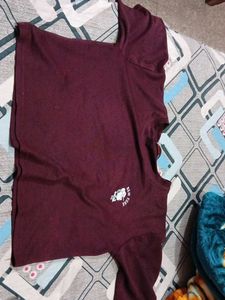 Burgundy Graphic Tee