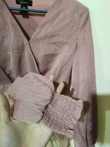 Sheer Long Sleeve Blouse