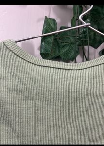 Cute Green Crop Top