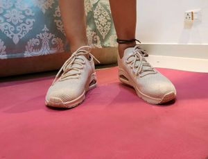 Skechers Air Cool Cream Stylish Sneakers