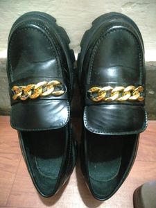 Black Heel Loafer For Women