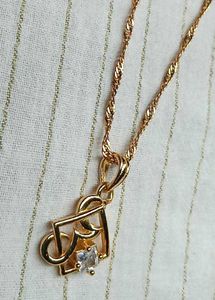 Elegant Gold-Tone Pendant Necklace