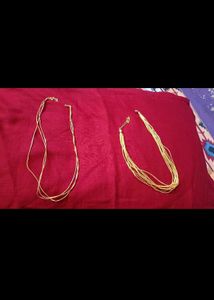 Gold Tone Multi-Strand Necklace