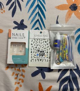 French Nails 24pc (free Stickers)