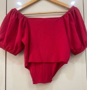 Athena Fuchsia Solid Corset Top