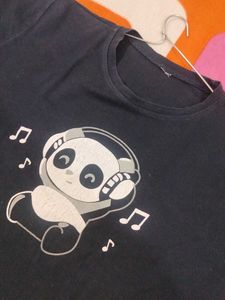 Cute Panda Graphic T-Shirt