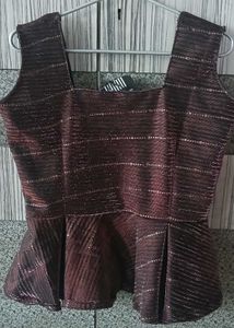 Shimmery Party Wear Peplum Top