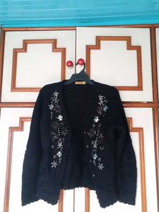Vintage Floral Embroidered Cardigan