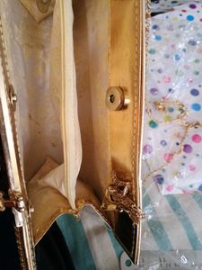 New Unused Party Wear Clutch Gold Sling