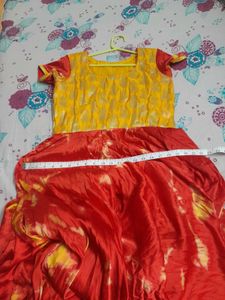 Red &amp; Yellow Ethnic Dress 36 bust length 50