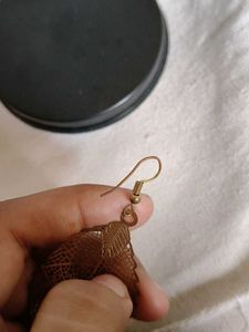 Gold Leaf Dangle Earrings