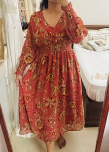 Floral Print Midi Dress 🔸🐹