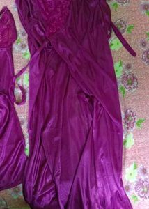 Elegant Blue Nightgown Set