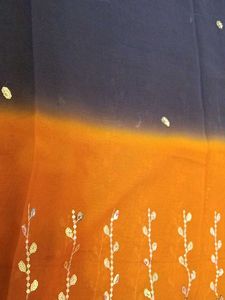 Elegant Brown &amp; Black Saree