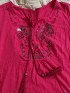 BARE Pale Reddish Pink Color Top In Size M