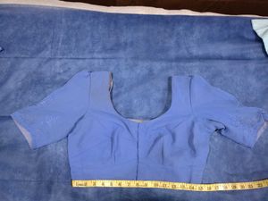 💙🫰🏻Pastel Blue Chikankari Silk Saree with