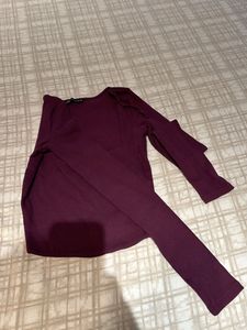 Zara Ribbed long Sleeve Crop Top