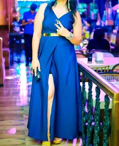 Hot Red Slit Dress For Women