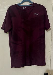 Burgundy Gym/Regular Wear T-shirt
