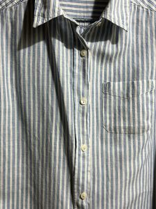 Classy Blue And White Stripes Summer Shirt