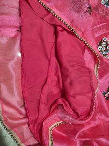 Pink Floral Embroidered Gown