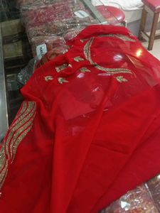 Elegant Red Saree