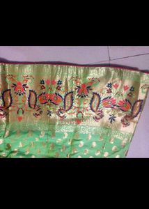Ethnic Pista Green And Prach Lehenga Choli Set