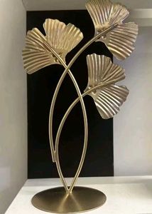 Elegant Gold Ginkgo Leaf Sculpture