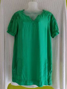 Green Pocket Tunic Dress