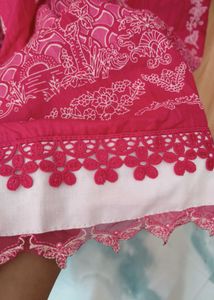 Pink Embroidered Kurta Set