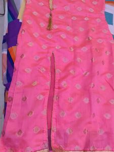 Party Wear Beautiful Front Slit Kurta With Plazzo