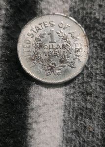 1851 Antic Old Doller Coin American