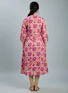 Floral Print A-Line Kurta