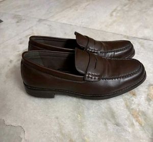 WESTSIDE SOLEPLAY BROWN LEATHER LOAFERS UK 7