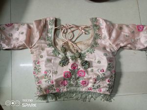 pink fully embroidery work lehenga