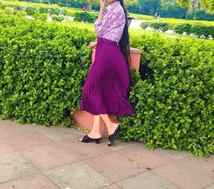 Stylish Purple Midi Dress