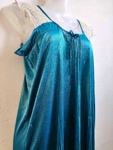 Teal Satin Nightsuit