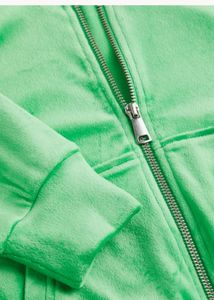 Cropped velour zip-through hoodie H&amp;M