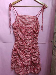 Floral Ruched Mini Dress