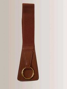 Stylish Brown Belt with Golden Accents