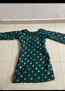 Green Printed Kurta