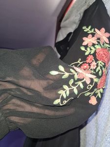 Embroidered Black Shirt