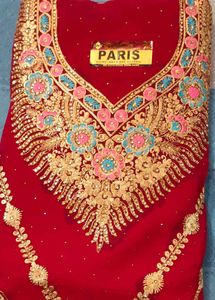 Elegant Red Embroidered Salwar Suit