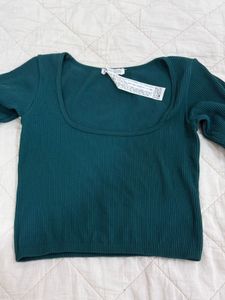 Zara Turquoise Long Sleeve Top