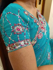 🎀💙Women Partywear Saree💙🎀