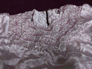 Pink Embroidered Satin Top