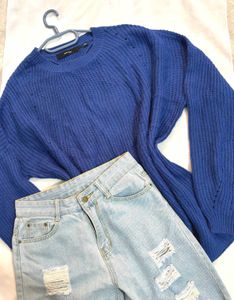 🎁Buy 2 Get2 Free OG Vero Moda Blue Sweater ()
