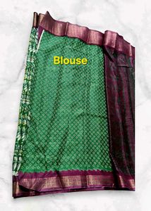 Designer Soft Dola Silk Saree with Blouse for Wedd