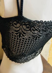Black &amp; White Lace Bralette Combo